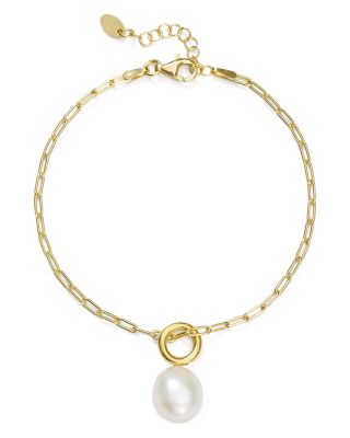 Argento Vivo - Cultured Freshwater Pearl Bracelet in 18K Gold-Plated Sterling Silver