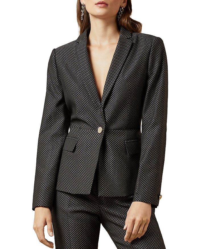 Ted Baker Working Title By  Neolaa Working Title Jacquard Suit Jacket In Black