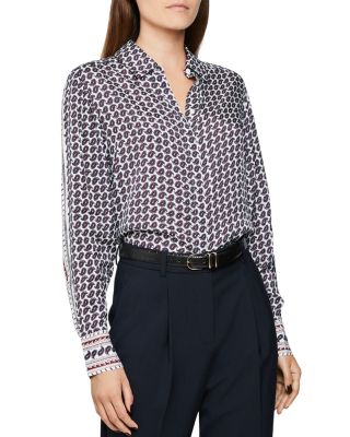 REISS Coco Paisley Border Button Down 