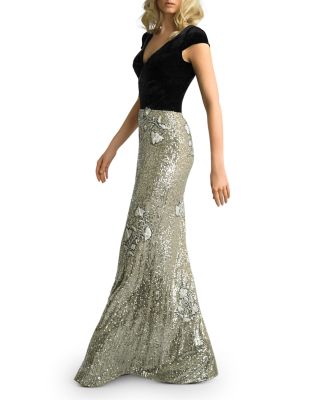 basix floral embellished ball gown