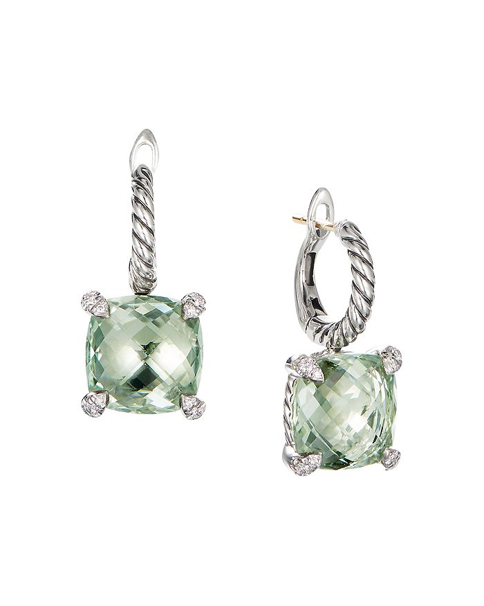 David Yurman Sterling Silver Ch telaine Drop Earrings with
