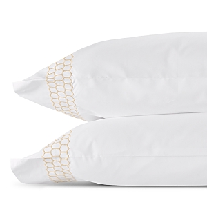 Matouk Liana Standard Pillowcase, Pair In Champagne Ivory