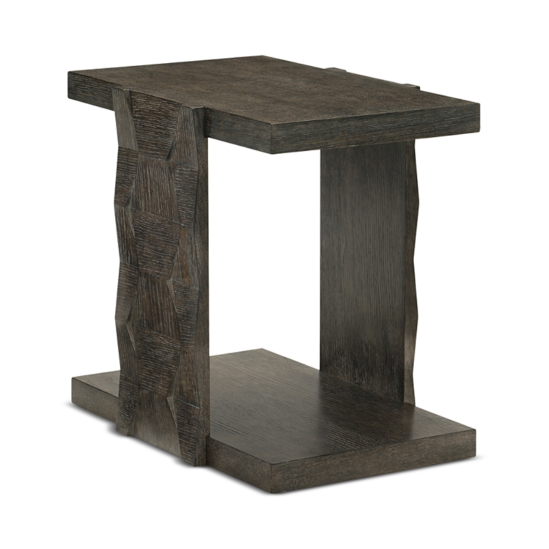 Bernhardt Linea End Table In Cerused Charcoal Finish