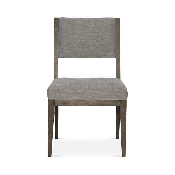 Bernhardt Linea Side Chair In Solid Ash, Cerused Charcoal Finish