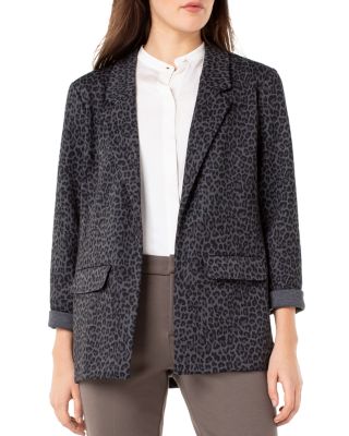 leopard boyfriend blazer