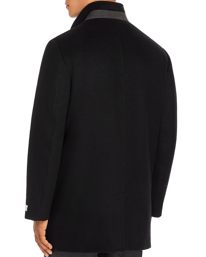 Shop Cardinal Of Canada Mont Royal Wool & Cashmere Regular Fit Car Coat In Black