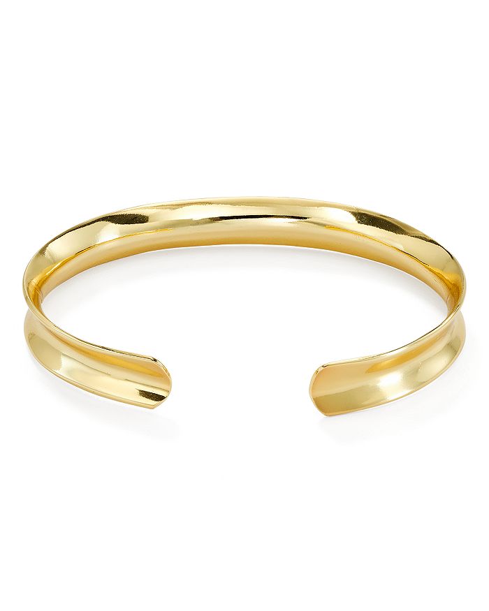 Argento Vivo G Flat Bold Cuff Bracelet In 18k Gold-plated Sterling Silver