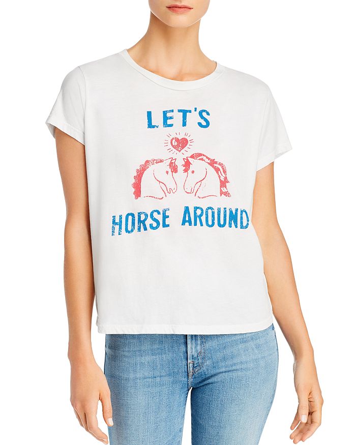 MOTHER THE BOXY GOODIE GOODIE HORSE AROUND TEE,8231-315