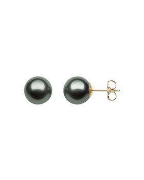 Very Large Real Pearls LARGE Black PEARL Earrings Reproduction historic BLACK pearl earrings lovely glowing Oval Black pearl