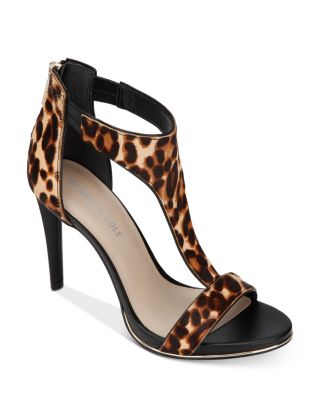 Brooke Leopard Print T-Strap Sandals 