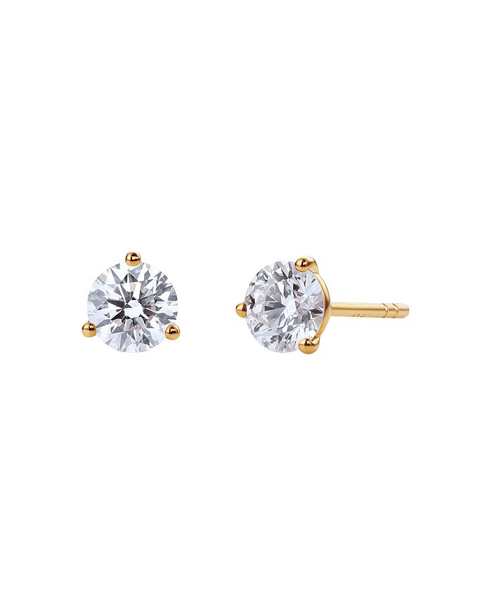 Lightbox Jewelry Solitaire Lab-grown Diamond Stud Earrings In White/gold