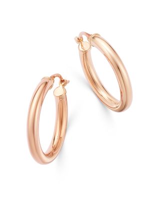 Bloomingdale's Fine Collection - Wide Hoop Earrings in 14K Rose Gold