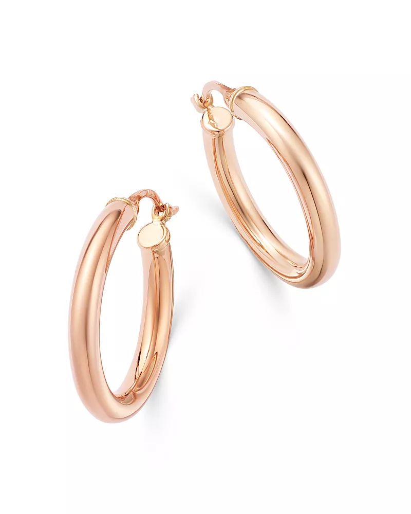 Bloomingdale's Fine Collection Wide Hoop Earrings in 14K Rose Gold