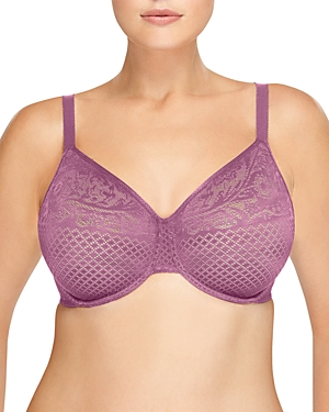 Wacoal Visual Effects Unlined Underwire Minimizer Bra In Bordeaux