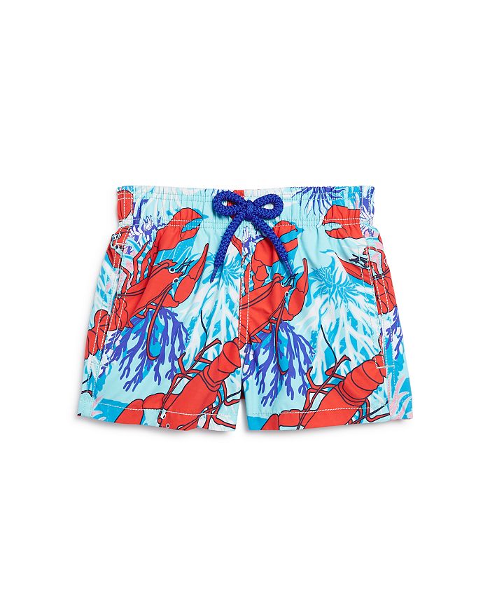 Vilebrequin Little Boy's & Boy's Lobster Print Swim Trunks In Medici Red