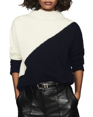 REISS Lizzie Color-Blocked Wool-Blend 