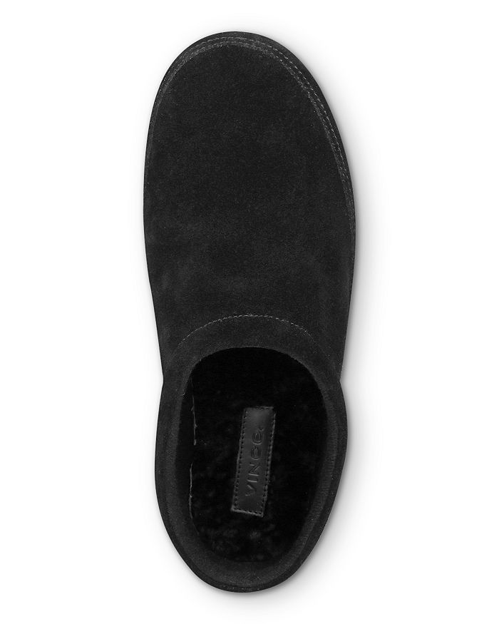 mens leather shearling lined slippers