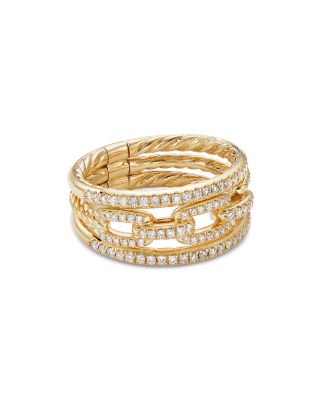 david yurman stax narrow ring with diamonds