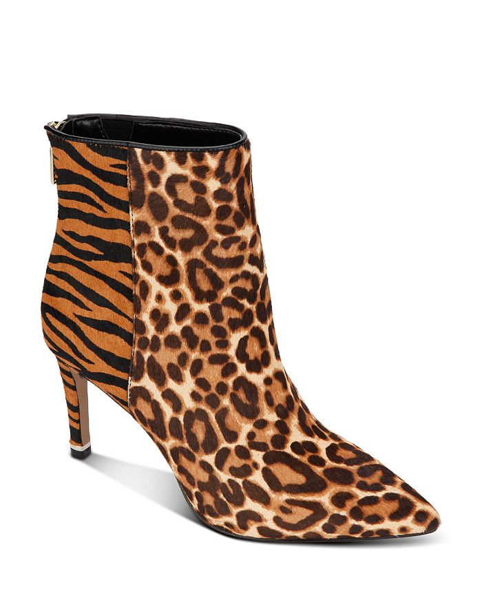 Kenneth Cole Women's Riley Simple Mixed Animal Print Booties ...