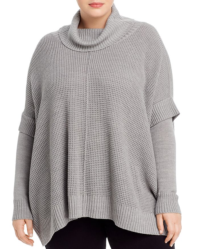 Aqua Curve Poncho Sweater - 100% Exclusive In Gray Melange