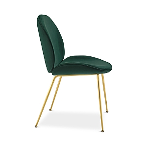 Modway Scoop Velvet Dining Chair In Green