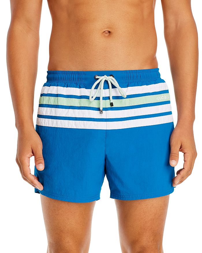 Hugo Boss Bowfin Stripe Swim Trunks In Blue ModeSens