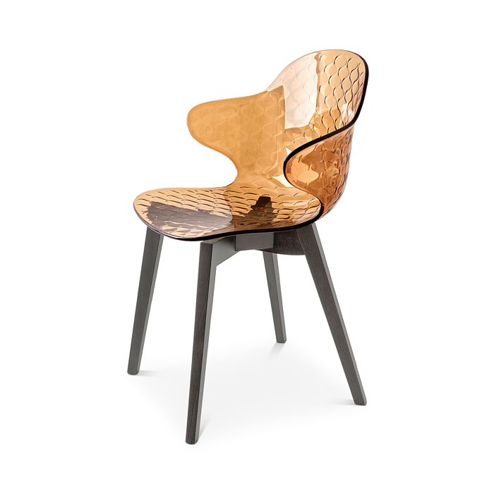 Shop Calligaris St. Tropez Graphite Chair In Graphite/amber