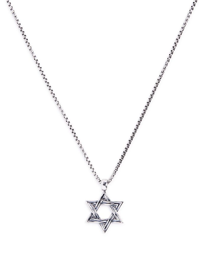 DEGS & SAL STERLING SILVER STAR OF DAVID NECKLACE PCL1342OX-24
