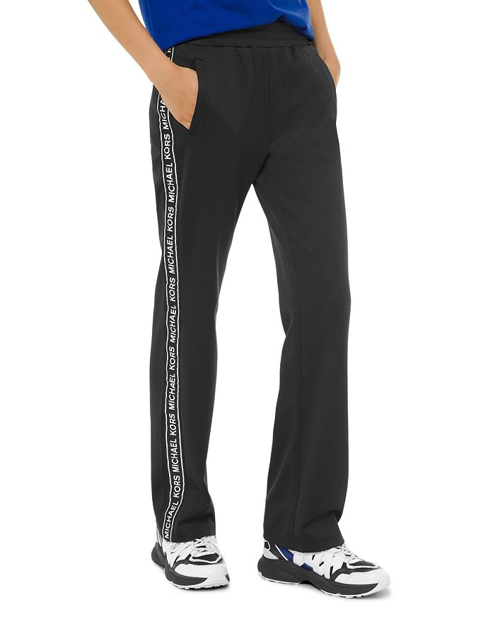 MICHAEL Michael Kors Logo Stripe Ponte Track Pants | Bloomingdale's