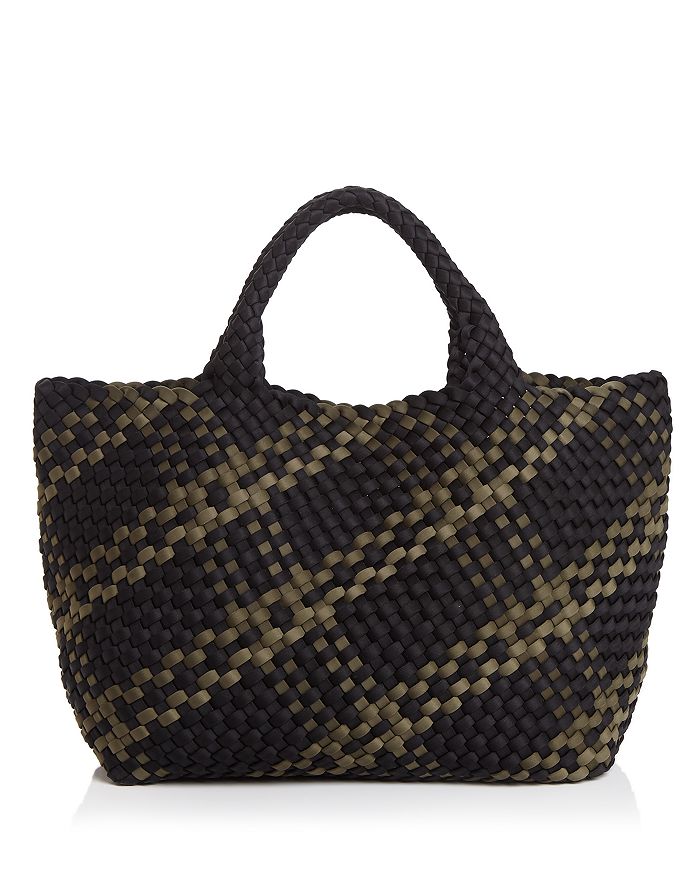 Naghedi St. Barths Small Plaid Tote In Safari