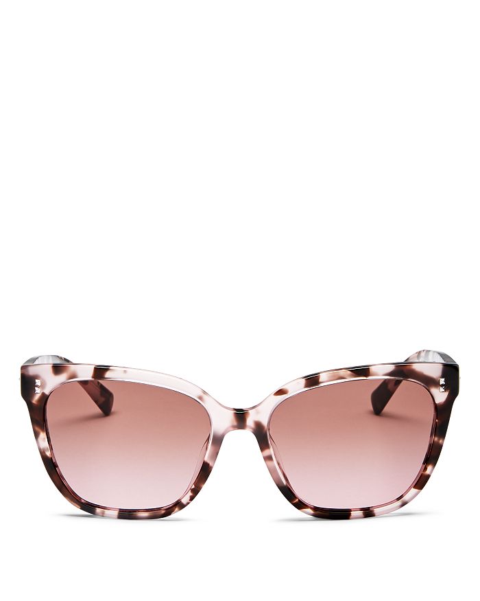 Valentino Women's Square Sunglasses, 55mm In Pink Havana/gradient Pink Brown