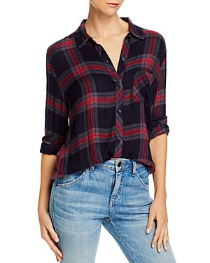 Rails Hunter Plaid Shirt In Navy Iron Currant