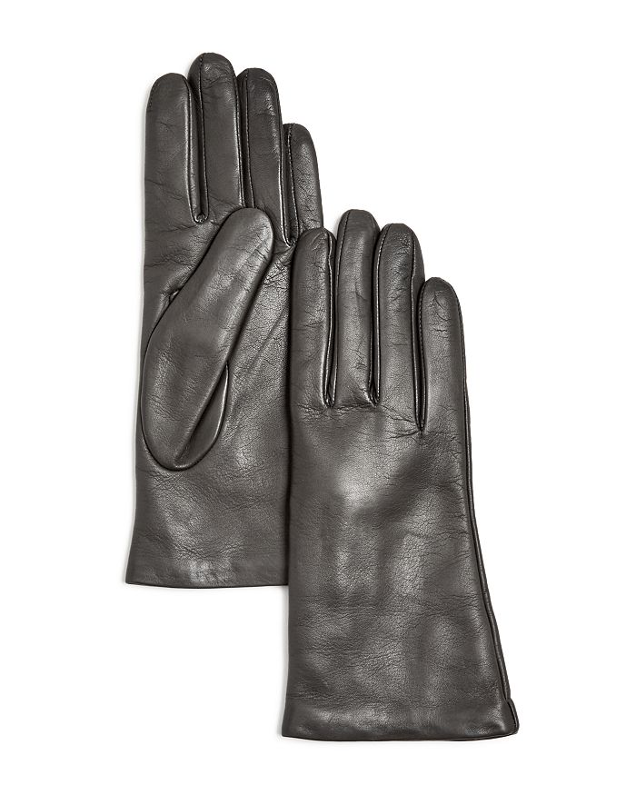 Bloomingdale's Cashmere-lined Leather Gloves - 100% Exclusive In Grey 523