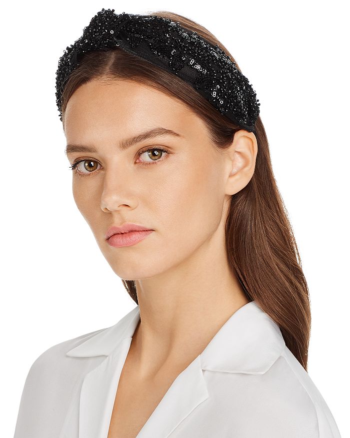 Aqua Sequined Tulle Headband - 100% Exclusive In Black