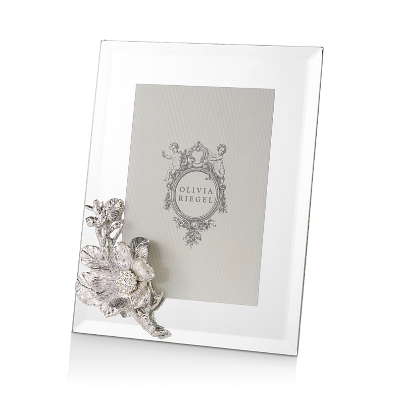 Olivia Riegel Botanica Silver & Crystal Frame In Silver