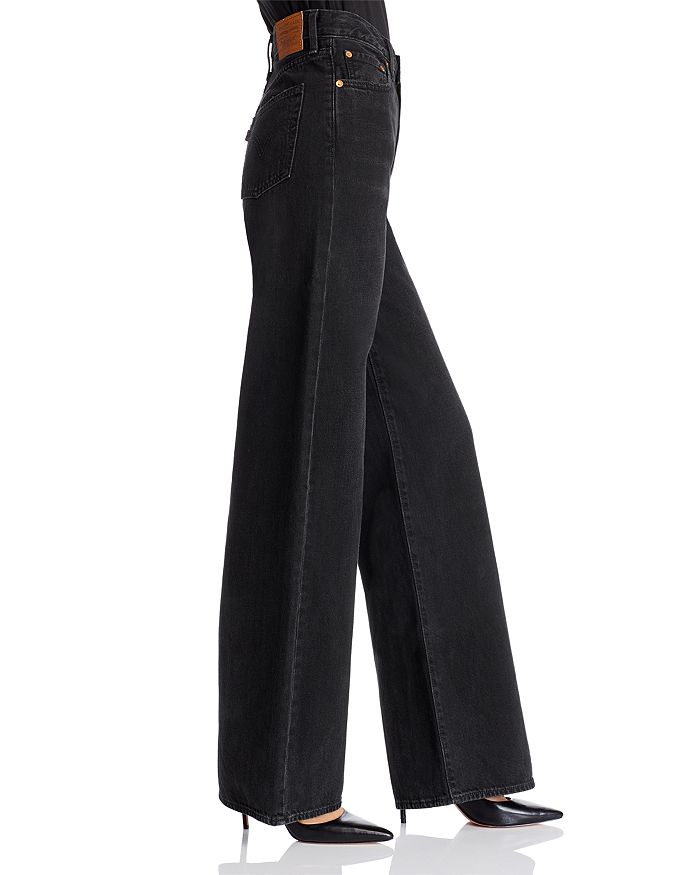 Levi's Ribcage Wide-leg Jeans In Black Book | ModeSens