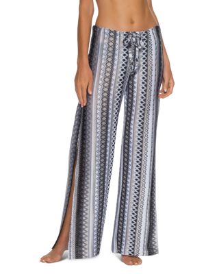 black swim cover up pants