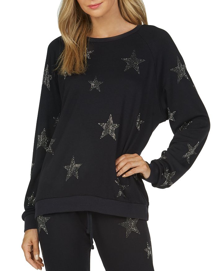 Michael Lauren Oswald Embellished Star Sweatshirt In Black