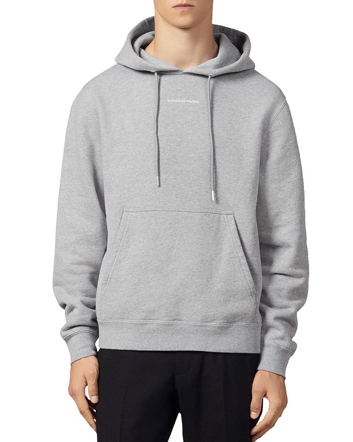 Sandro Hoodie Sweatshirt With Logo Embroidery In Gris ChinÉ | ModeSens