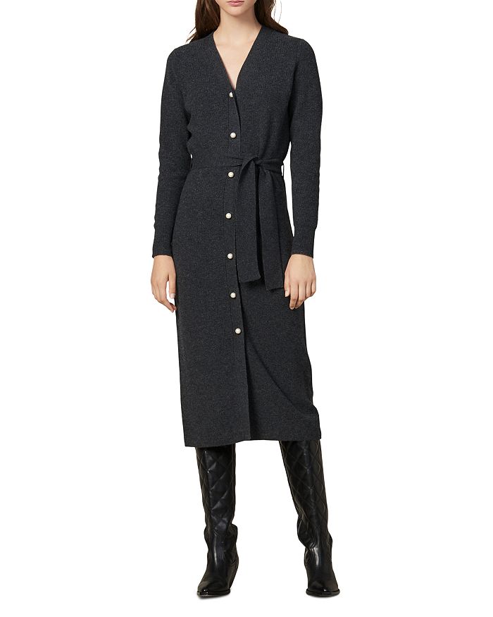 Sandro Cosy Belted Wool & Cashmere Midi Dress | Bloomingdale's