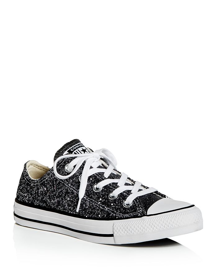 CONVERSE WOMEN'S CHUCK TAYLOR ALL STAR GLITTER LOW-TOP SNEAKERS,566271C