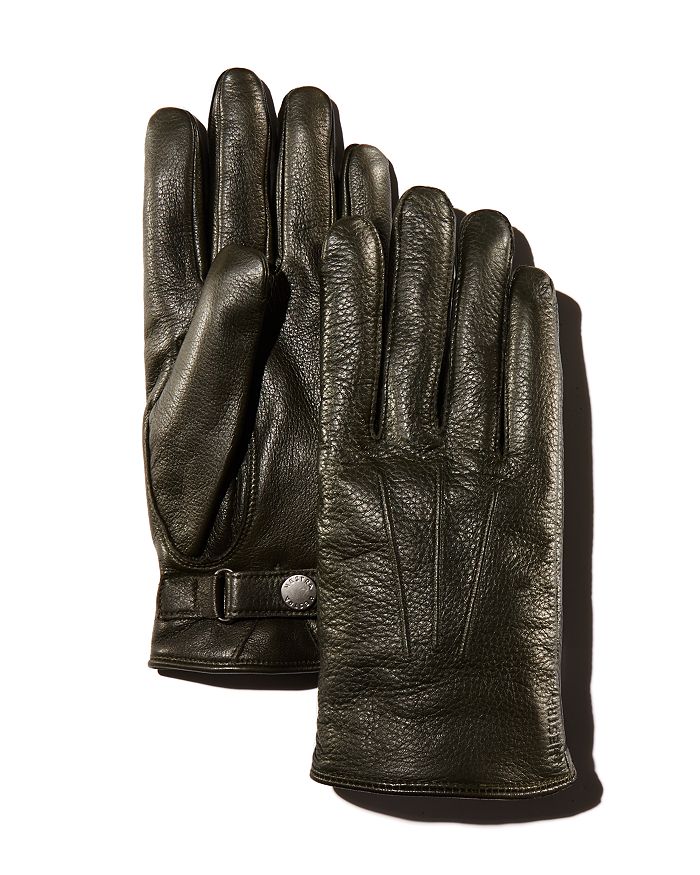 Hestra Eldner Leather Gloves In Dark Forest