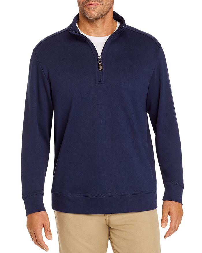 Tommy Bahama Martinique Quarter-zip Sweater In Ocean Deep