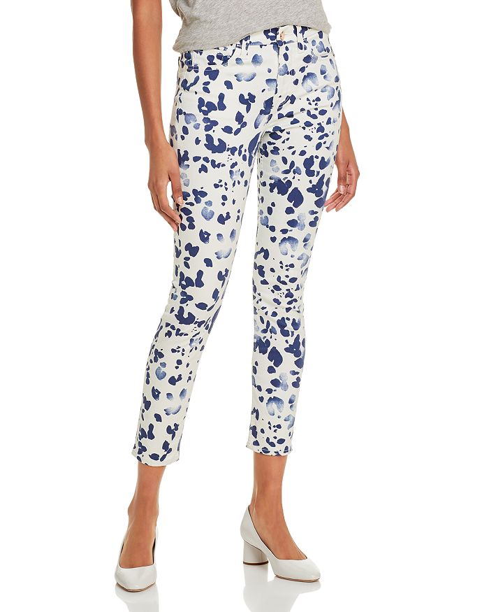 7 FOR ALL MANKIND JEN7 BY 7 FOR ALL MANKIND ANKLE SKINNY JEANS IN WATERCOLOR DOT,GS8202660B