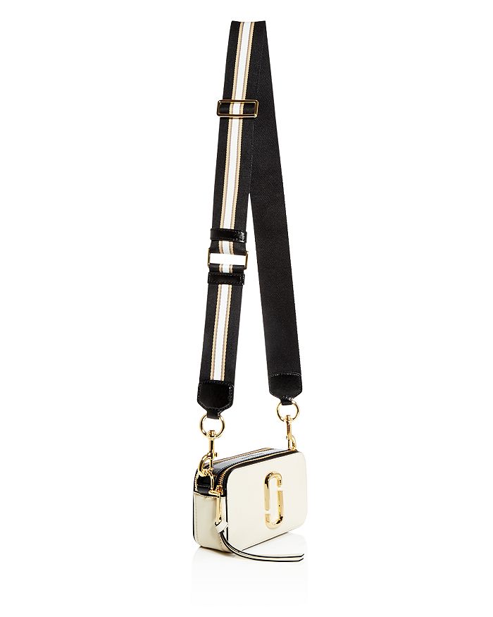 Marc Jacobs Snapshot Leather Crossbody Bag In New Cloud/gold | ModeSens