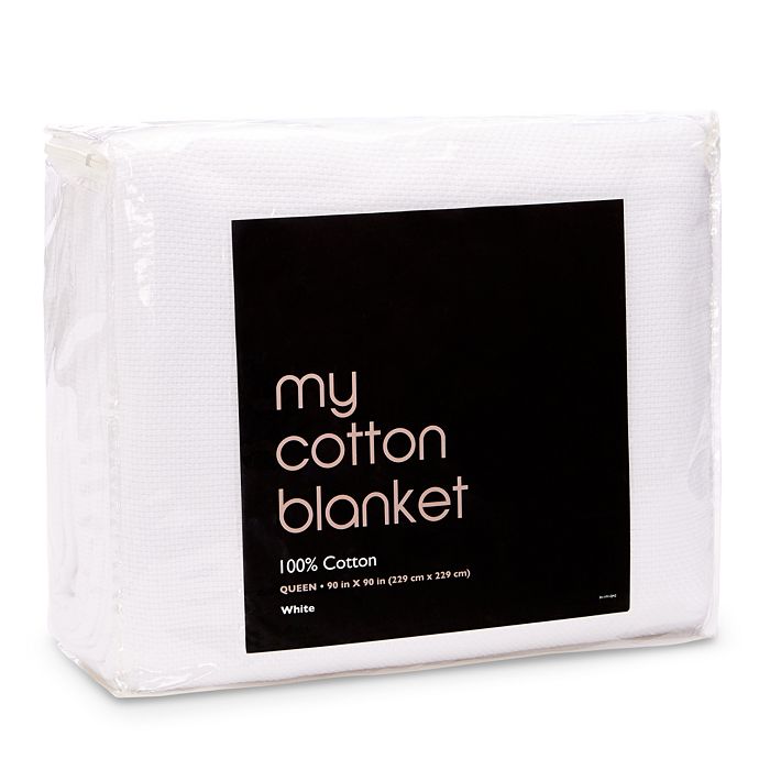 Bloomingdale's My Cotton Blanket, Queen - 100% Exclusive In White