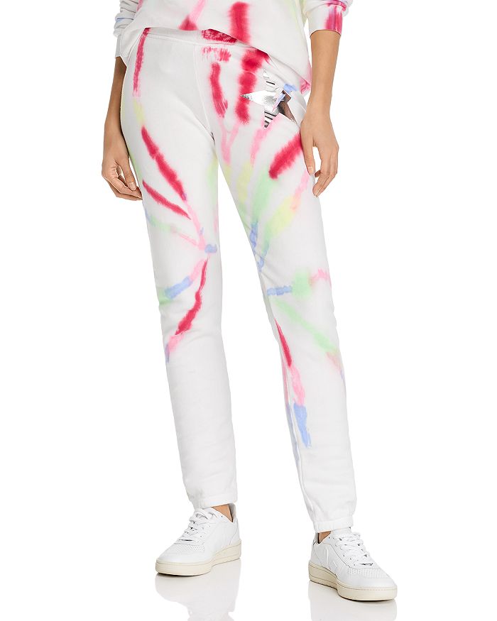 Aqua Lauren Moshi X  Star Tie-dye Sweatpants - 100% Exclusive In Neon Swirl