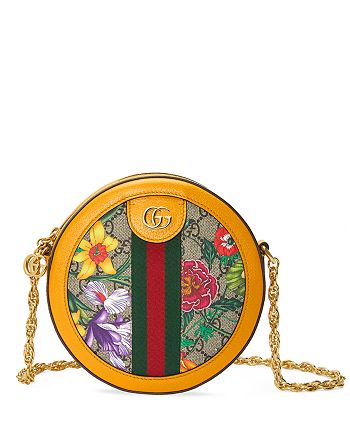 Gucci Ophidia GG Flora Mini Round Shoulder Bag | Bloomingdale's