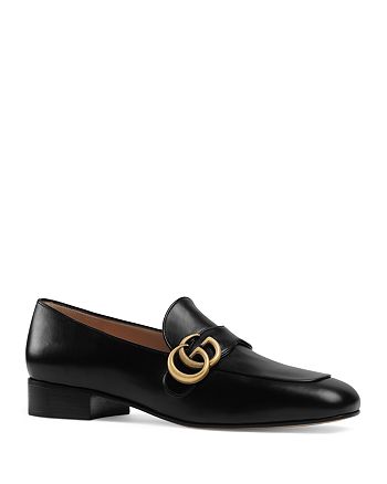 Gucci Women's Leather Loafers with Double G | Bloomingdale's