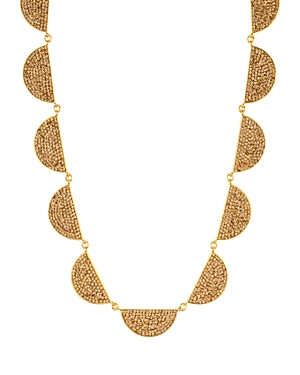 Kate Spade New York Mod Scallop Pave Necklace, 17-20 In Gold